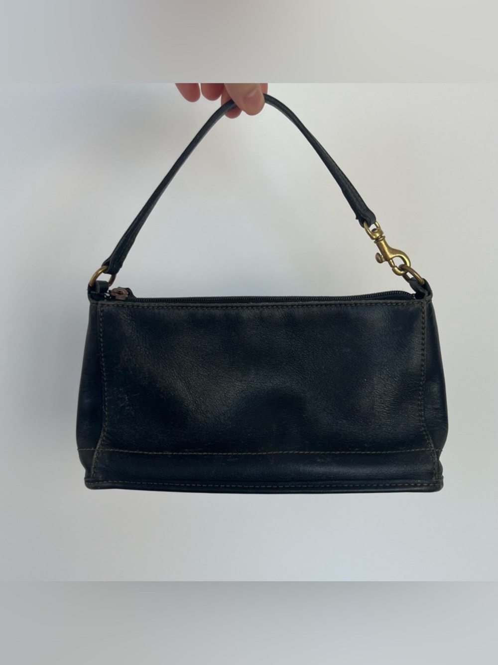 Coach Black Leather Mini Bag